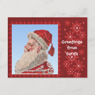 Cartes Pour Fêtes Annuelles Salutations de Père Noël
