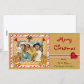 Cartes Pour Fêtes Annuelles Salutations de photo de pain d'épice (Devant / Derrière)