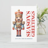 Cartes Pour Fêtes Annuelles Salutations de saison Gras Nutcracker Photo de fam (Debout devant)