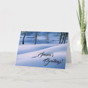 Cartes Pour Fêtes Annuelles Salutations de saison Scène hivernale