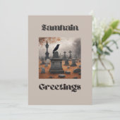 Cartes Pour Fêtes Annuelles Salutations de Samhain (Debout devant)