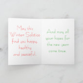 Cartes Pour Fêtes Annuelles Salutations de solstice d'hiver (Intérieur)