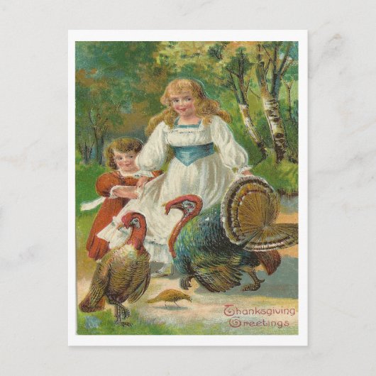 Cartes Pour Fêtes Annuelles Salutations de Thanksgiving (Devant)