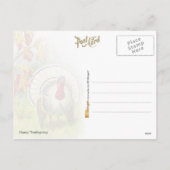 Cartes Pour Fêtes Annuelles Salutations de Thanksgiving (Dos)