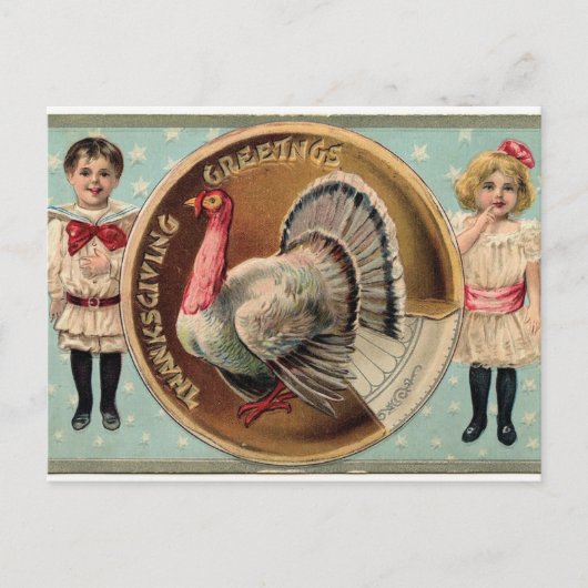 Cartes Pour Fêtes Annuelles Salutations de Thanksgiving (Devant)