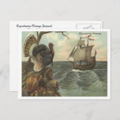 Cartes Pour Fêtes Annuelles Salutations de Thanksgiving (Devant / Derrière)