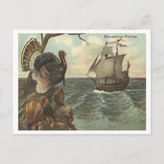 Cartes Pour Fêtes Annuelles Salutations de Thanksgiving (Devant)