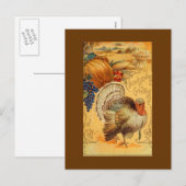 Cartes Pour Fêtes Annuelles Salutations de Thanksgiving (Devant / Derrière)