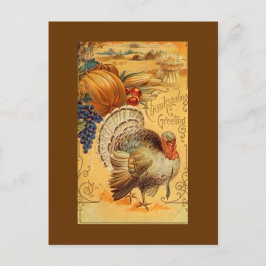 Cartes Pour Fêtes Annuelles Salutations de Thanksgiving (Devant)