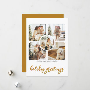 Cartes Pour Fêtes Annuelles Salutations de vacances 5 photo et texte personnal