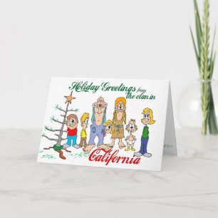 Cartes Pour Fêtes Annuelles Salutations de vacances de la Californie