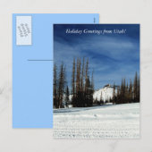 Cartes Pour Fêtes Annuelles Salutations de vacances de Utah ! (Devant / Derrière)
