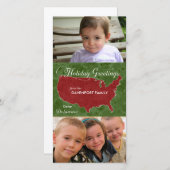 Cartes Pour Fêtes Annuelles Salutations de vacances du Delaware - Photo, Nom (Devant / Derrière)