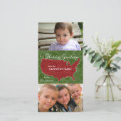 Cartes Pour Fêtes Annuelles Salutations de vacances du Delaware - Photo, Nom (Debout devant)