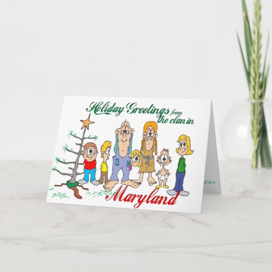Cartes Pour Fêtes Annuelles Salutations de vacances du Maryland (Devant)