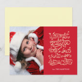 Cartes Pour Fêtes Annuelles salutations de vacances manuscrites (Devant / Derrière)