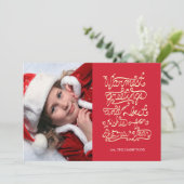 Cartes Pour Fêtes Annuelles salutations de vacances manuscrites (Debout devant)