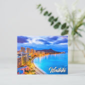 Cartes Pour Fêtes Annuelles Salutations De Waikiki, Hawaii, États-Unis (Debout devant)