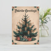 Cartes Pour Fêtes Annuelles Salutations de Yuletide - Festive Candlelit Tree (Debout devant)