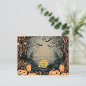 Cartes Pour Fêtes Annuelles Salutations d'Halloween vintages (Debout devant)