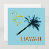 Cartes Pour Fêtes Annuelles Salutations d'Hawaii - Palmiers (Devant / Derrière)