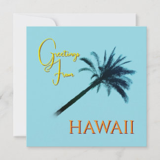 Cartes Pour Fêtes Annuelles Salutations d'Hawaii - Palmiers
