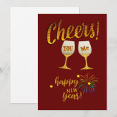 Cartes Pour Fêtes Annuelles Salutations du Nouvel An (Devant / Derrière)