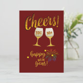 Cartes Pour Fêtes Annuelles Salutations du Nouvel An (Debout devant)