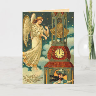 Cartes Pour Fêtes Annuelles Salutations du Nouvel An vintage