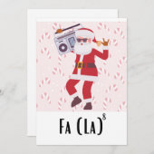 Cartes Pour Fêtes Annuelles Salutations Fa-La-La (Devant / Derrière)