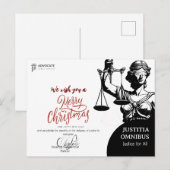 Cartes Pour Fêtes Annuelles Salutations juridiques élégantes pour les clients  (Devant / Derrière)