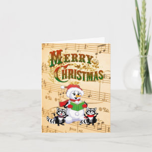 Cartes Pour Fêtes Annuelles Salutations musicales de Noël