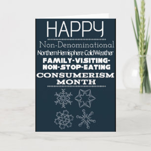 Cartes Pour Fêtes Annuelles Salutations non confessionnelles 1 d'hiver