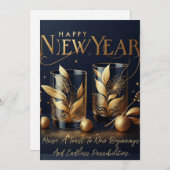 Cartes Pour Fêtes Annuelles Salutations pour le Nouvel An ! (Devant / Derrière)