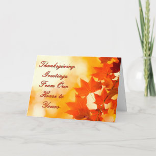 Cartes Pour Fêtes Annuelles Salutations pour Thanksgiving