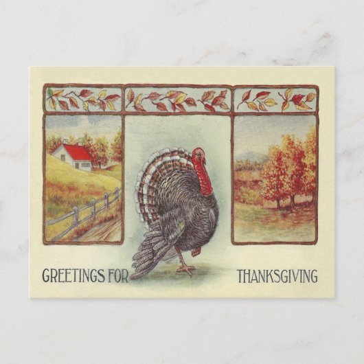 Cartes Pour Fêtes Annuelles Salutations Pour Thanksgiving (Devant)