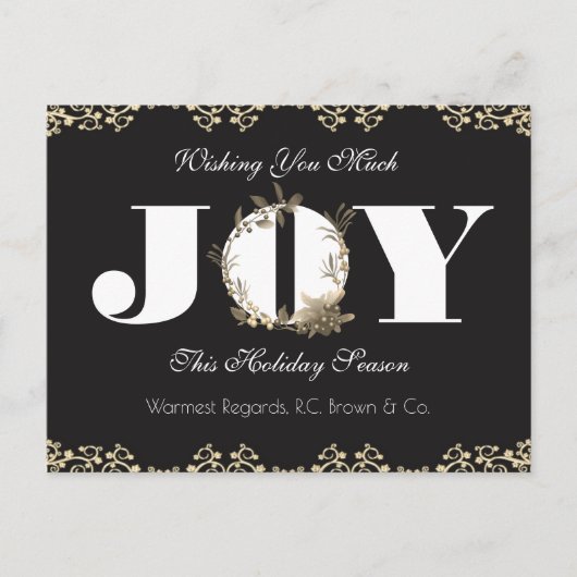 Cartes Pour Fêtes Annuelles Salutations professionnelles personnalisées Joie (Devant)