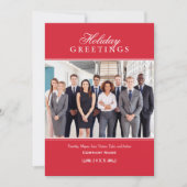 Cartes Pour Fêtes Annuelles Salutations Red Entreprise Photo (Devant)