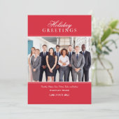 Cartes Pour Fêtes Annuelles Salutations Red Entreprise Photo (Debout devant)