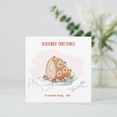 Cartes Pour Fêtes Annuelles Salutations saisonnières - Jambon glacé à l'ananas (Debout devant)