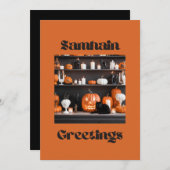 Cartes Pour Fêtes Annuelles Salutations Samhain (Devant / Derrière)
