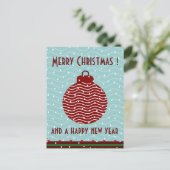 Cartes Pour Fêtes Annuelles salutations vert arbre (Debout devant)