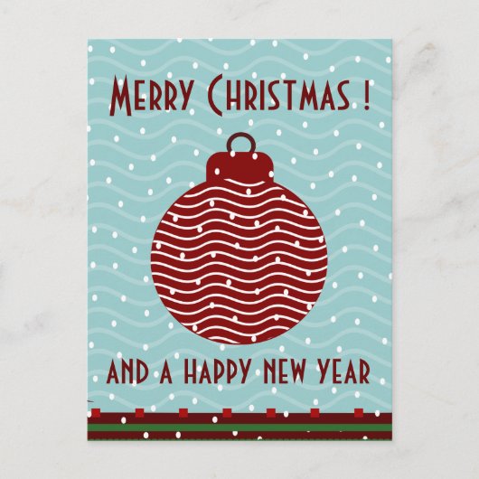 Cartes Pour Fêtes Annuelles salutations vert arbre (Devant)