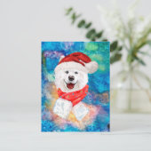 Cartes Pour Fêtes Annuelles Samoyed Breed Dog Christmas (Debout devant)
