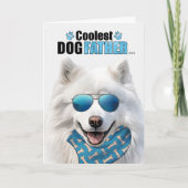 Cartes Pour Fêtes Annuelles Samoyed Chien Coolest Papa Fête des pères (Devant)