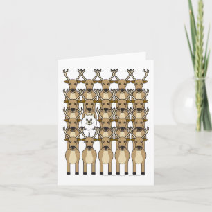 Cartes Pour Fêtes Annuelles Samoyed dans le renne