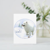 Cartes Pour Fêtes Annuelles Samoyed Noel (Debout devant)