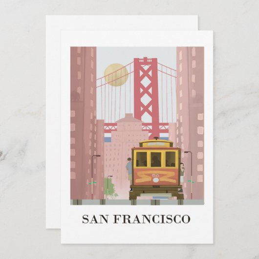 Cartes Pour Fêtes Annuelles san francisco (Devant / Derrière)