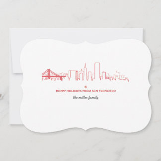 Cartes Pour Fêtes Annuelles San Francisco Holiday Skyline