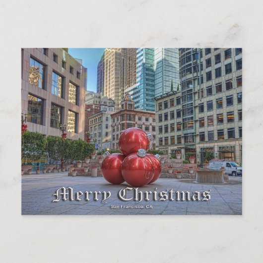 CARTES POUR FÊTES ANNUELLES SAN FRANCISCO NOËL #1 (Devant)